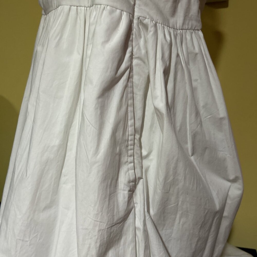 Tiered Maxi Dress White Extra Large XL Lined Cotton Boho Pockets Summer New - Picture 8 of 15